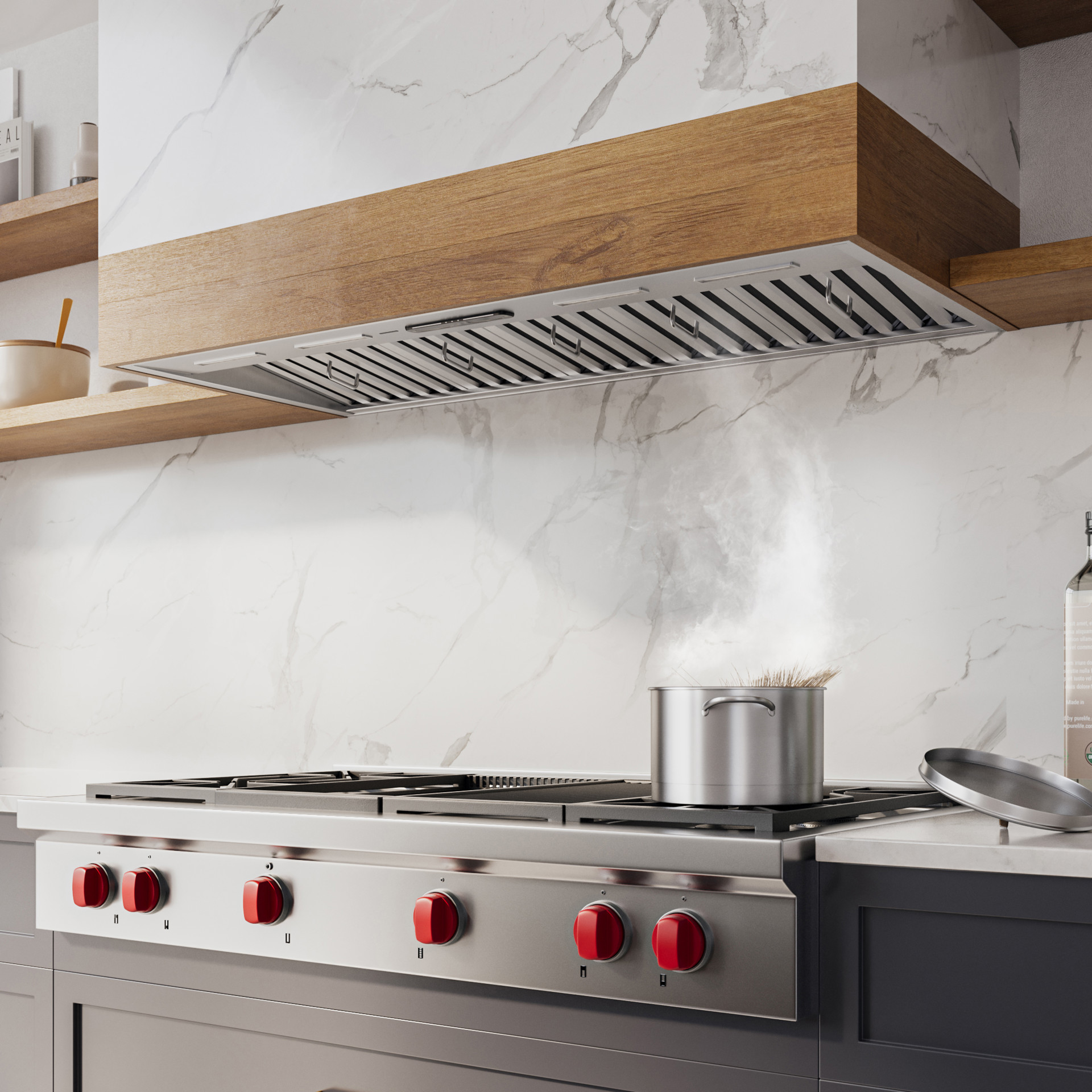 36-Inch Range Hood Insert with Inline Remote Blower